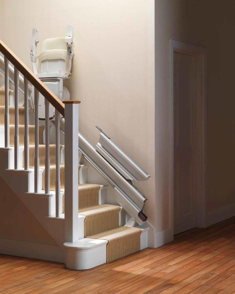 Retractable Rail Straight Stairlift Retractable Rail Option