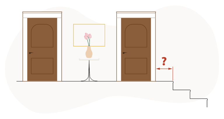 space at top stairs stairlift requirement - door at the top of the stairs